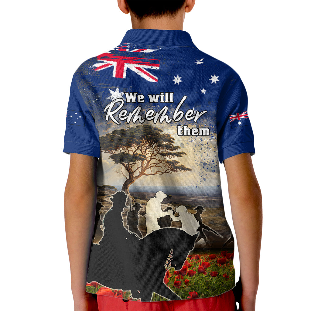 Australia ANZAC Day Kid Polo Shirt The Lonesome Pine