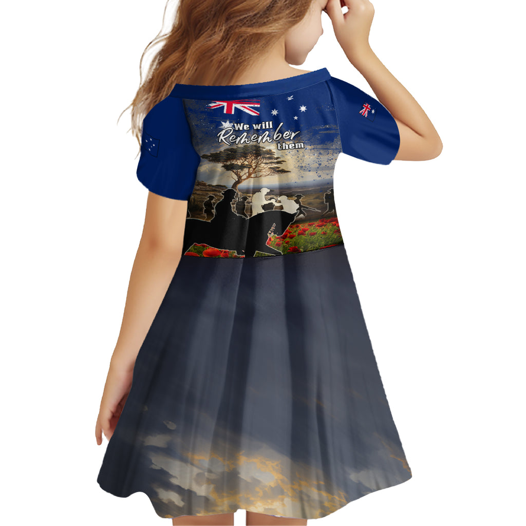 Australia ANZAC Day Kid Short Sleeve Dress The Lonesome Pine