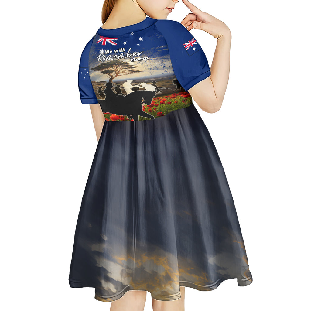 Australia ANZAC Day Kid Short Sleeve Dress The Lonesome Pine