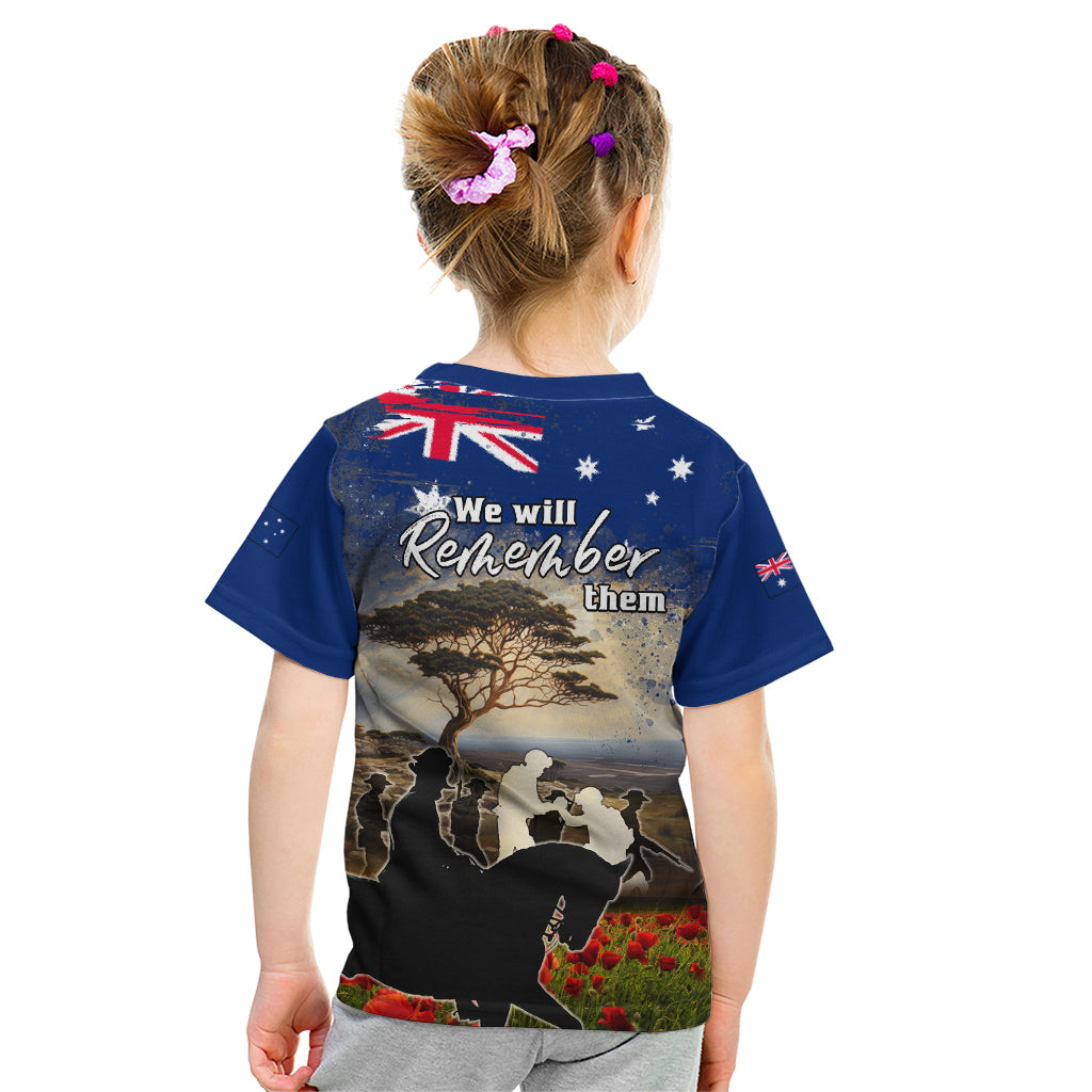Australia ANZAC Day Kid T Shirt The Lonesome Pine