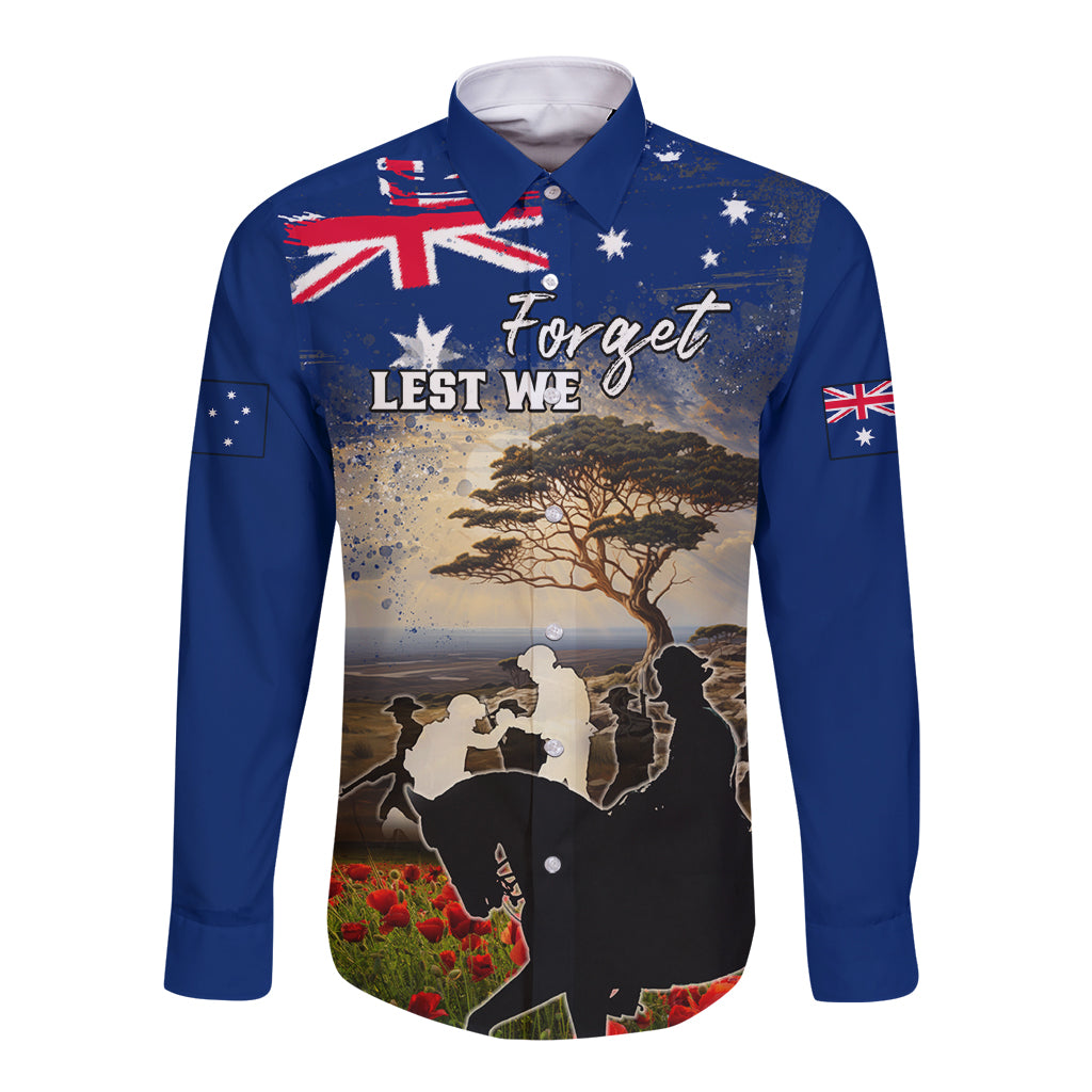 Australia ANZAC Day Long Sleeve Button Shirt The Lonesome Pine