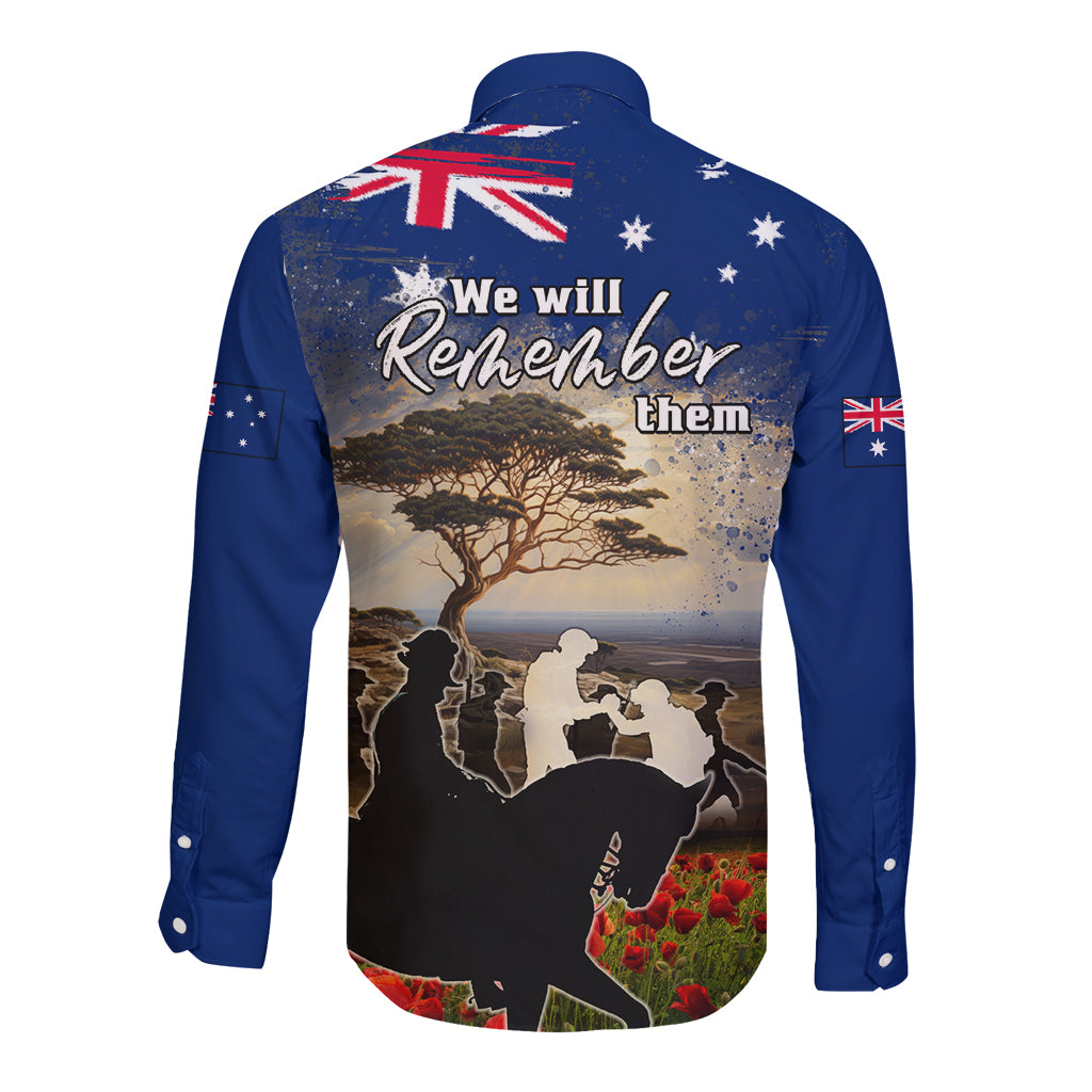 Australia ANZAC Day Long Sleeve Button Shirt The Lonesome Pine