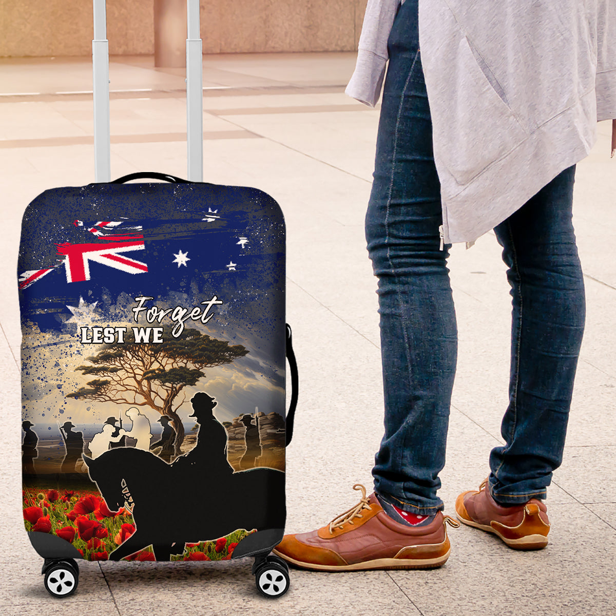 Australia ANZAC Day Luggage Cover The Lonesome Pine