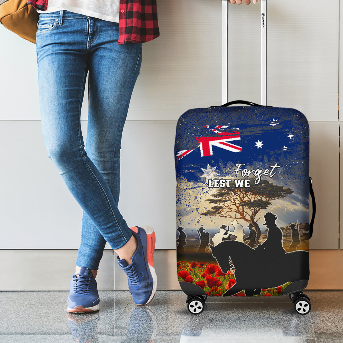 Australia ANZAC Day Luggage Cover The Lonesome Pine