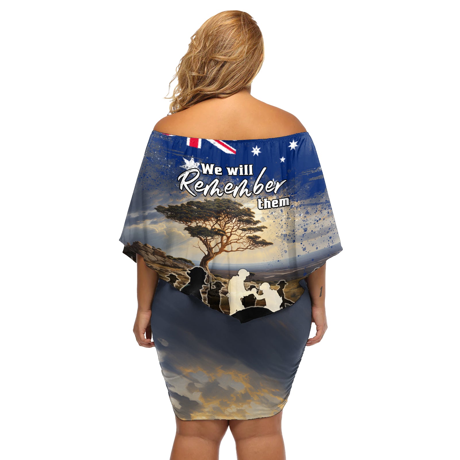 Australia ANZAC Day Off Shoulder Short Dress The Lonesome Pine