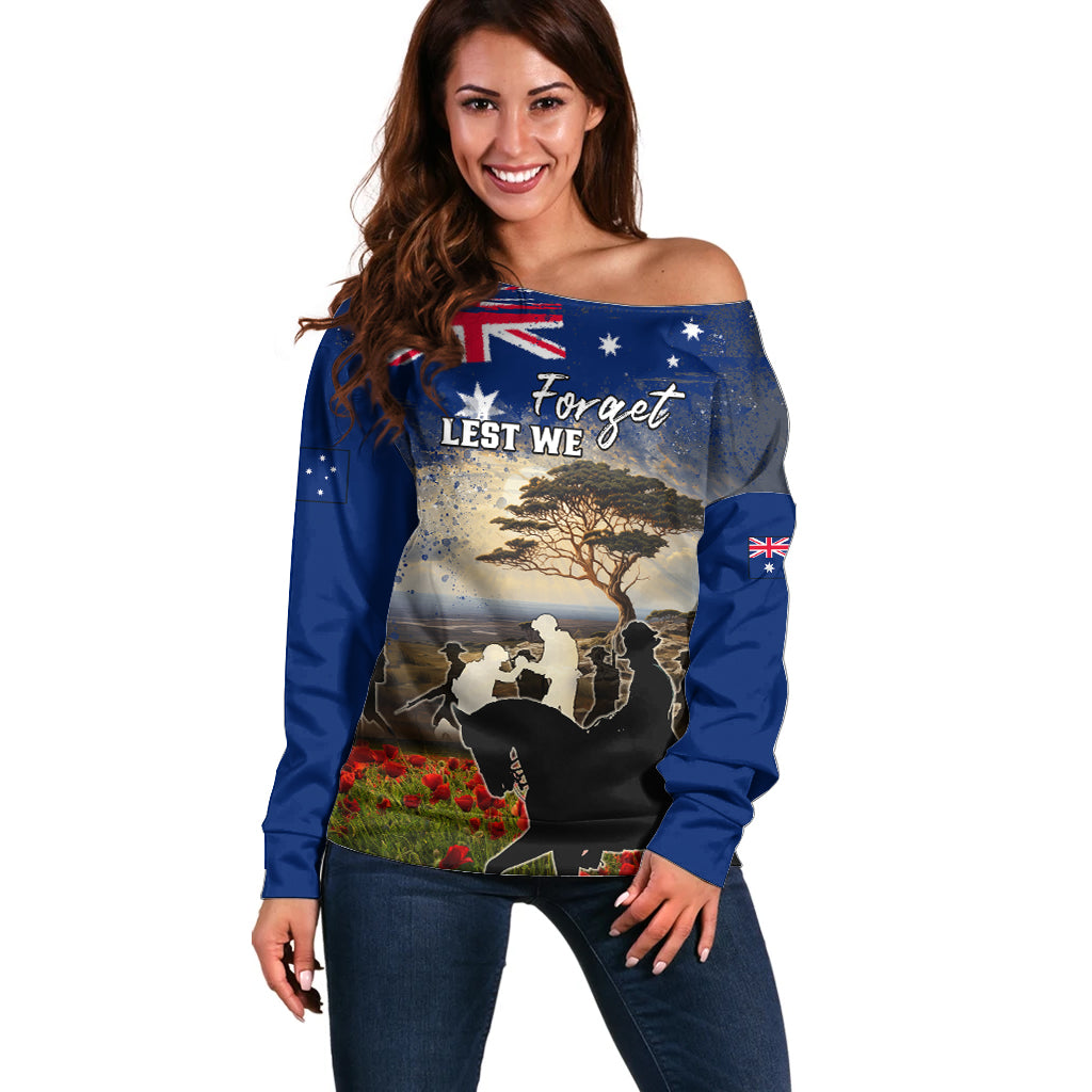 Australia ANZAC Day Off Shoulder Sweater The Lonesome Pine