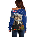 Australia ANZAC Day Off Shoulder Sweater The Lonesome Pine