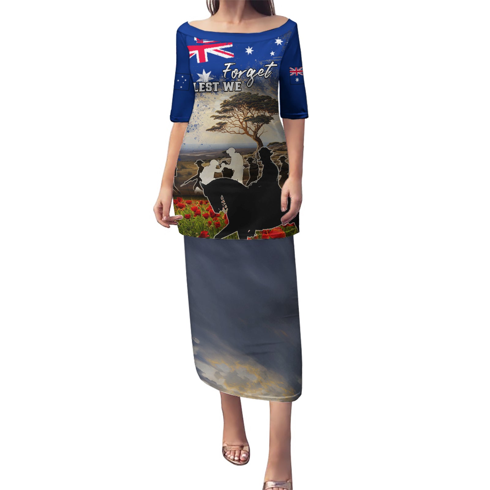 Australia ANZAC Day Puletasi The Lonesome Pine