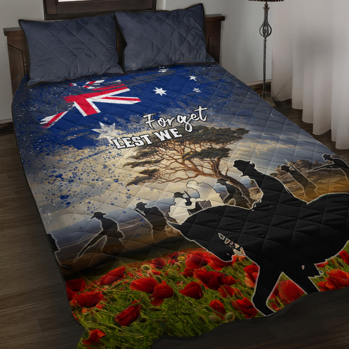Australia ANZAC Day Quilt Bed Set The Lonesome Pine