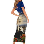 Australia ANZAC Day Short Sleeve Bodycon Dress The Lonesome Pine