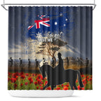 Australia ANZAC Day Shower Curtain The Lonesome Pine