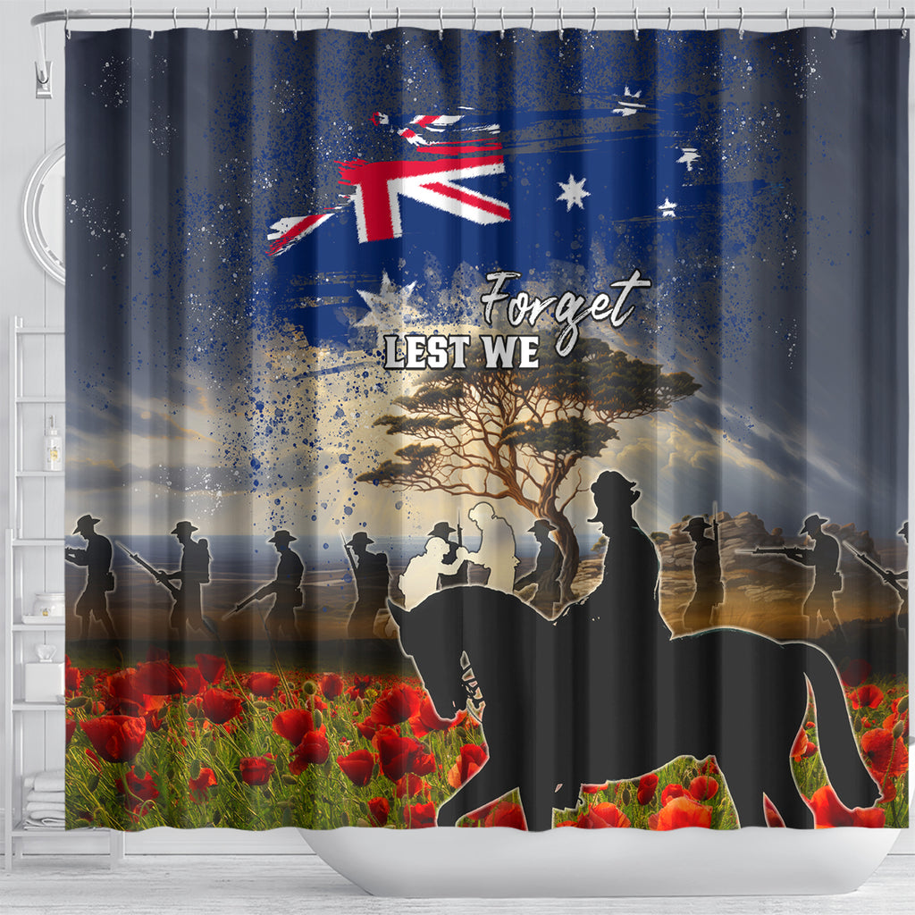 Australia ANZAC Day Shower Curtain The Lonesome Pine