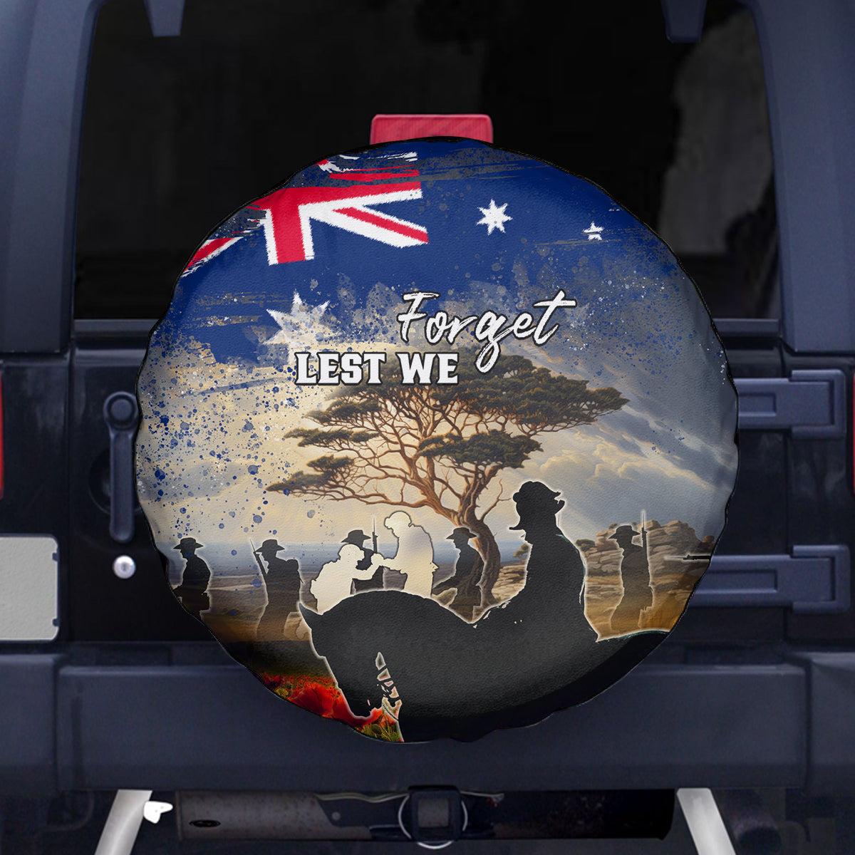 Australia ANZAC Day Spare Tire Cover The Lonesome Pine