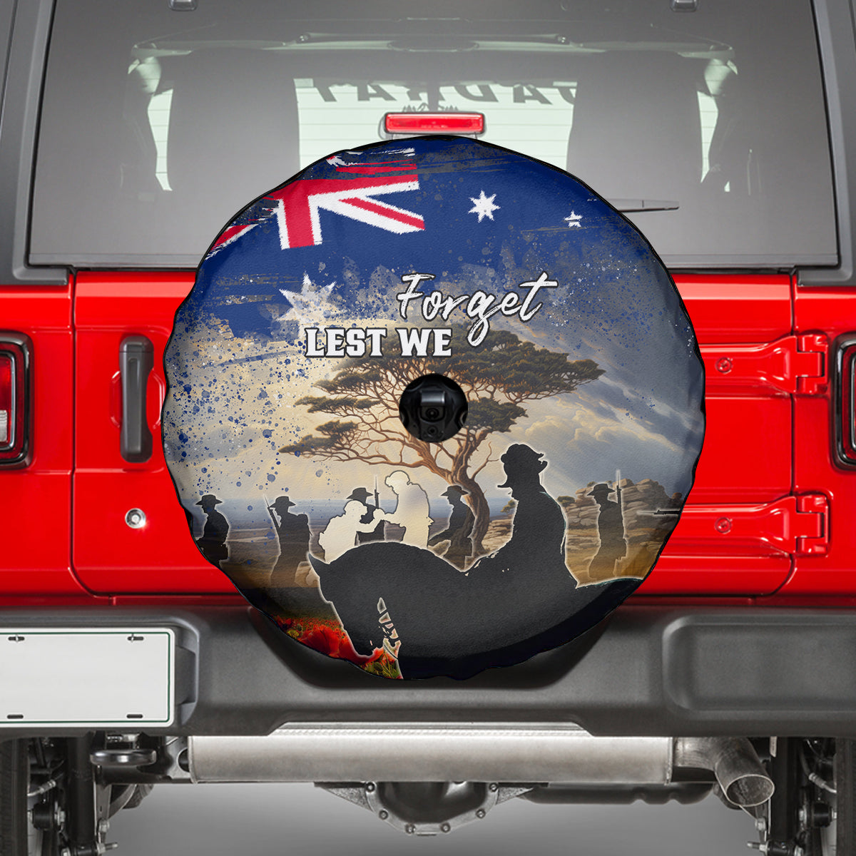 Australia ANZAC Day Spare Tire Cover The Lonesome Pine