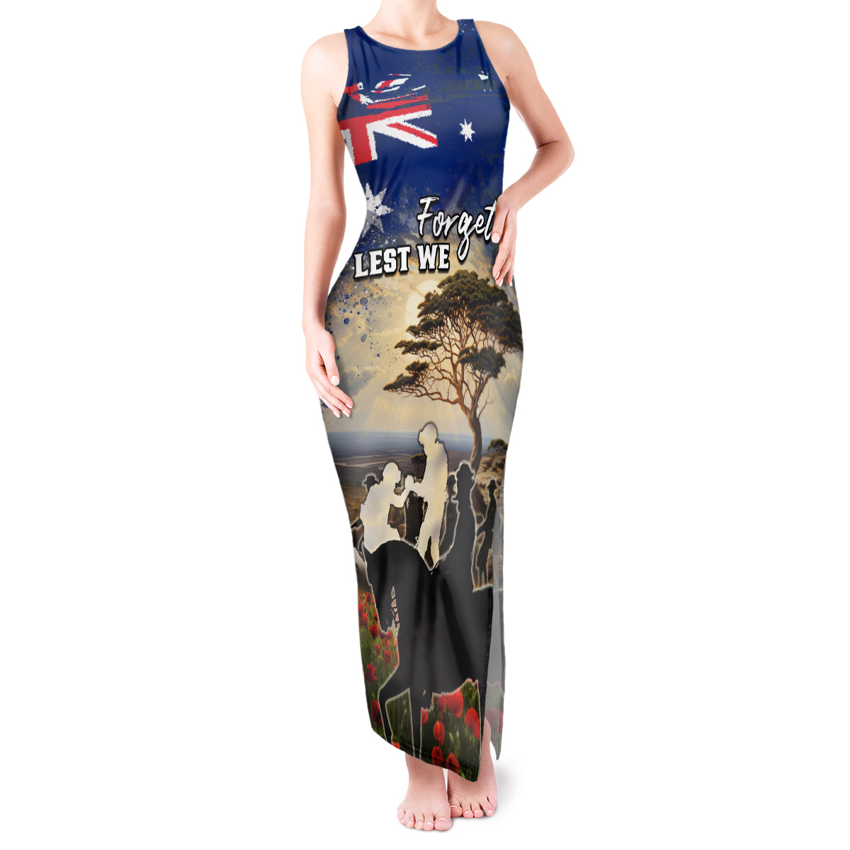 Australia ANZAC Day Tank Maxi Dress The Lonesome Pine