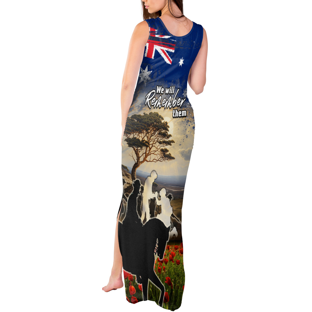 Australia ANZAC Day Tank Maxi Dress The Lonesome Pine