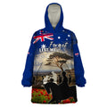 Australia ANZAC Day Wearable Blanket Hoodie The Lonesome Pine