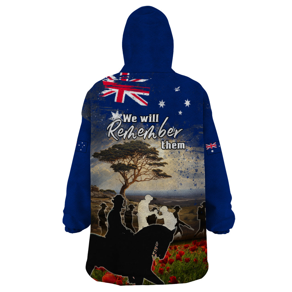 Australia ANZAC Day Wearable Blanket Hoodie The Lonesome Pine