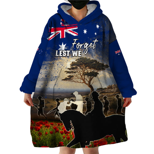 Australia ANZAC Day Wearable Blanket Hoodie The Lonesome Pine