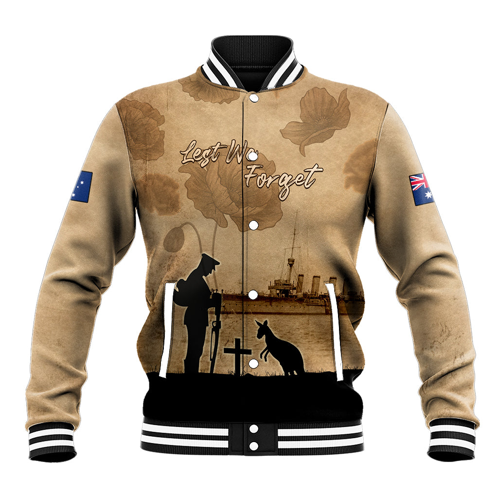Australia ANZAC Day Baseball Jacket HMAS Sydney I Chatham-Class Light Cruiser
