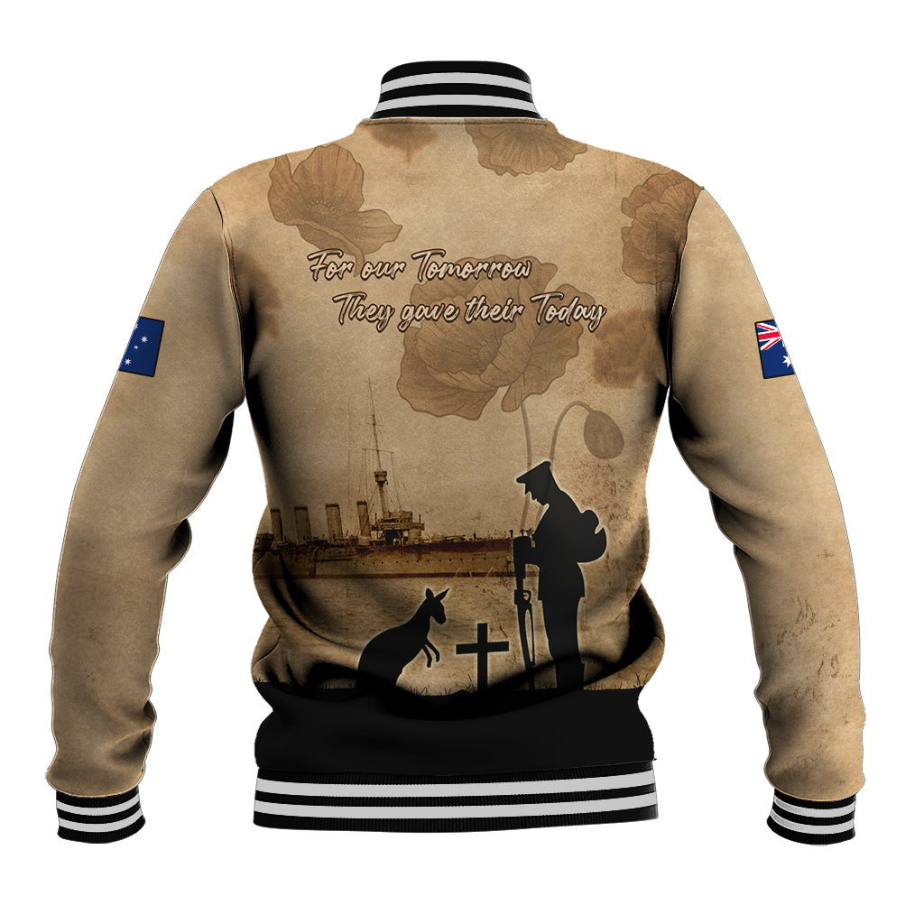 Australia ANZAC Day Baseball Jacket HMAS Sydney I Chatham-Class Light Cruiser