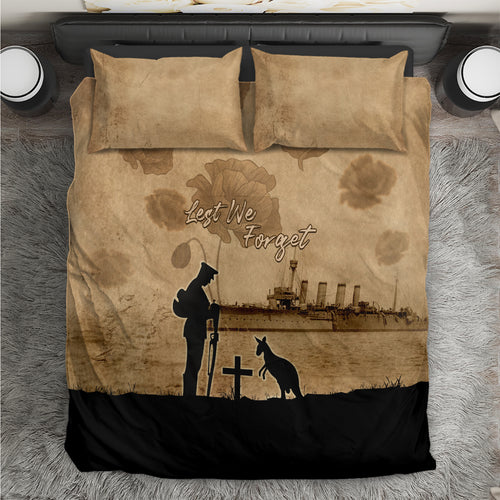 Australia ANZAC Day Bedding Set HMAS Sydney I Chatham-Class Light Cruiser