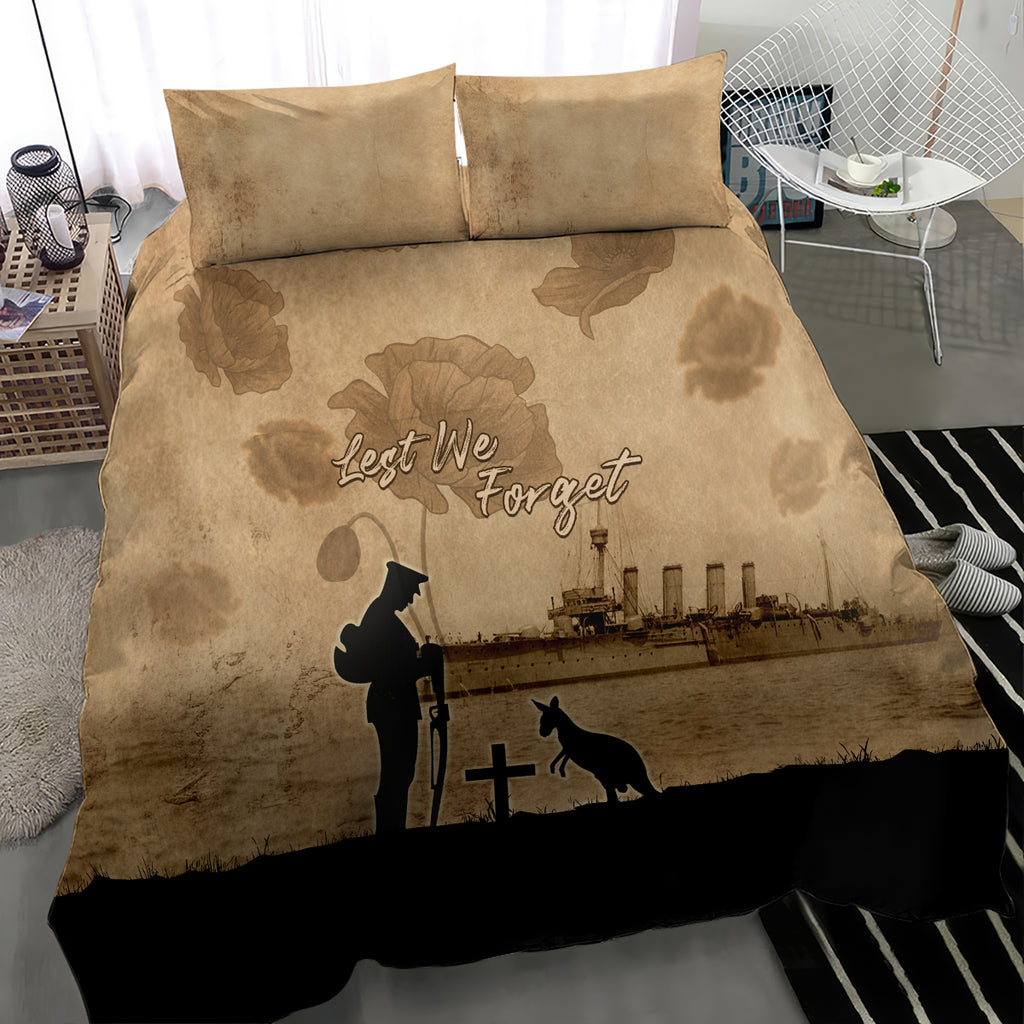 Australia ANZAC Day Bedding Set HMAS Sydney I Chatham-Class Light Cruiser