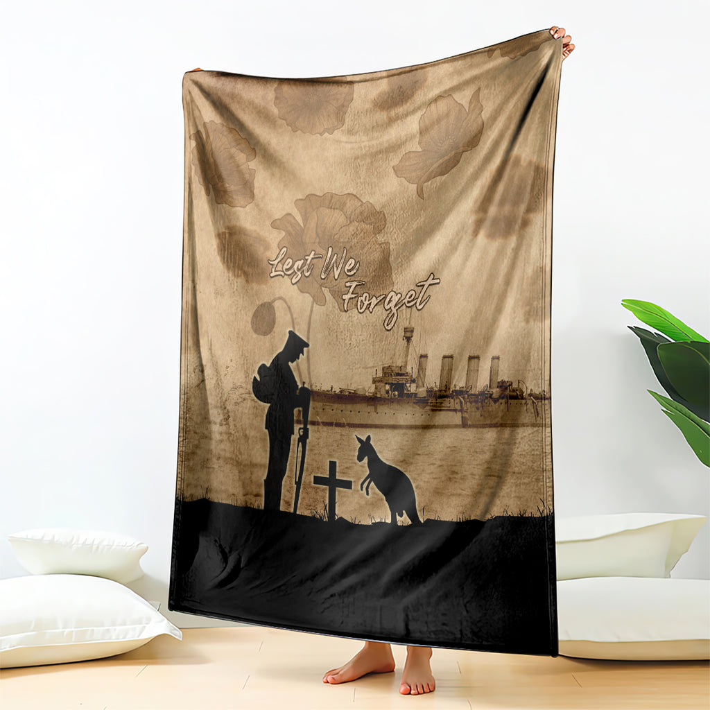 Australia ANZAC Day Blanket HMAS Sydney I Chatham-Class Light Cruiser