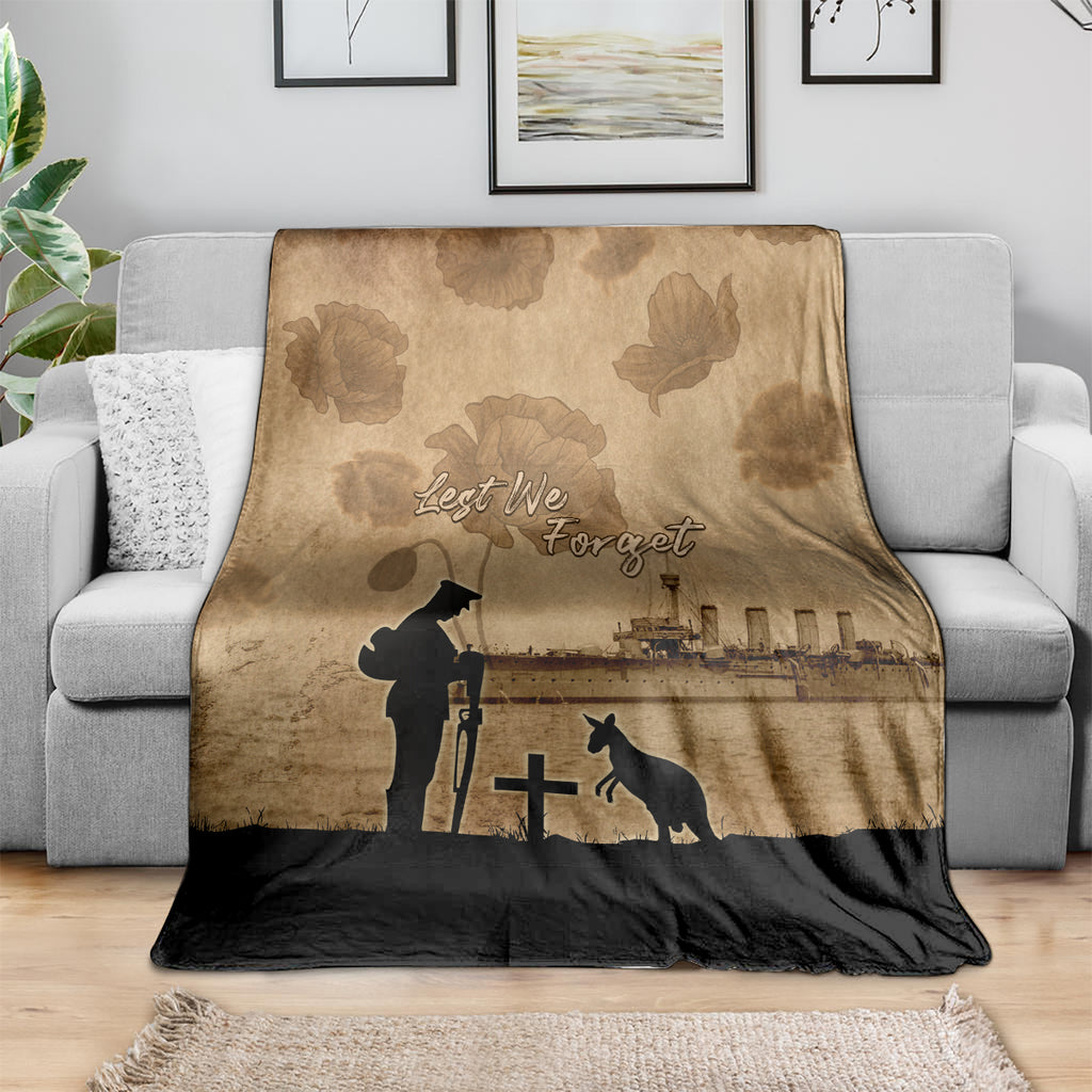 Australia ANZAC Day Blanket HMAS Sydney I Chatham-Class Light Cruiser