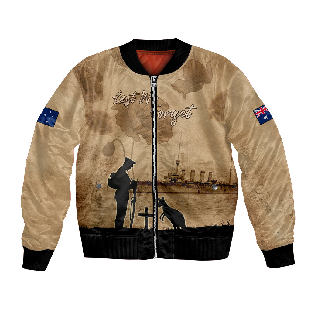 Australia ANZAC Day Bomber Jacket HMAS Sydney I Chatham-Class Light Cruiser
