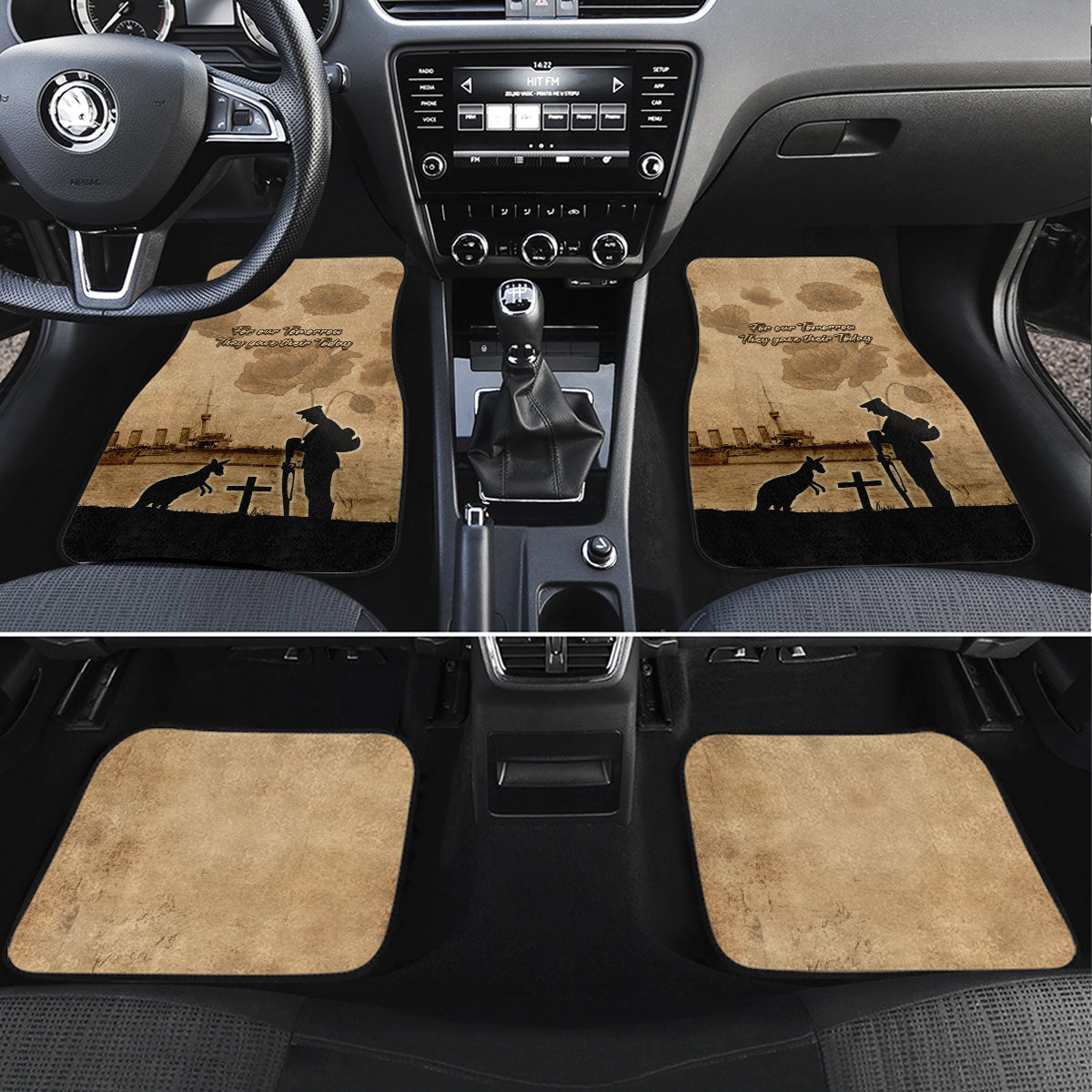 Australia ANZAC Day Car Mats HMAS Sydney I Chatham-Class Light Cruiser