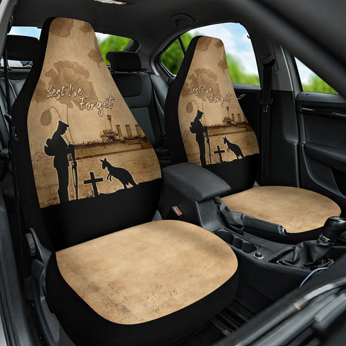 Australia ANZAC Day Car Seat Cover HMAS Sydney I Chatham-Class Light Cruiser