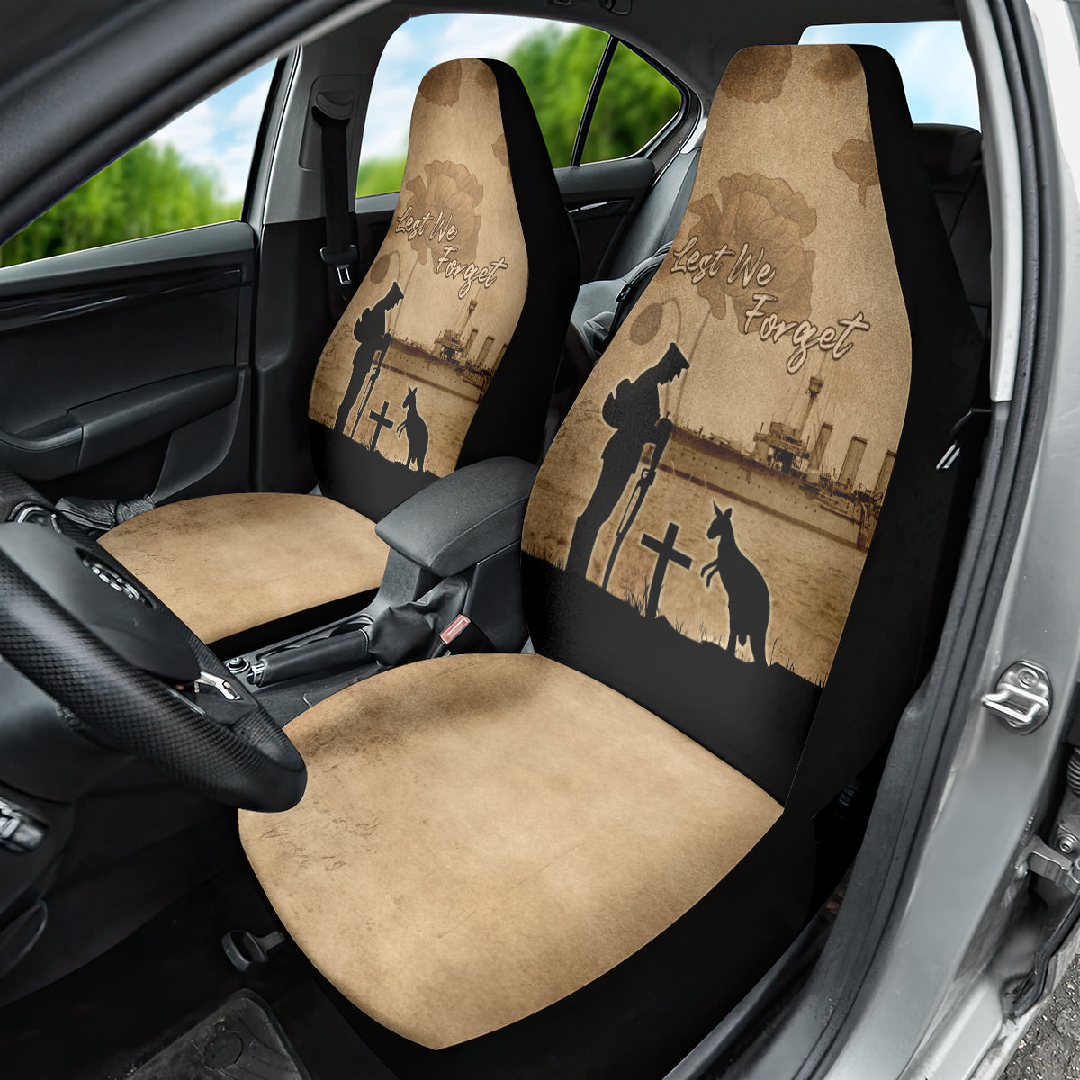Australia ANZAC Day Car Seat Cover HMAS Sydney I Chatham-Class Light Cruiser
