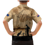 Australia ANZAC Day Family Matching Mermaid Dress and Hawaiian Shirt HMAS Sydney I Chatham-Class Light Cruiser