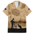 Australia ANZAC Day Family Matching Off Shoulder Maxi Dress and Hawaiian Shirt HMAS Sydney I Chatham-Class Light Cruiser