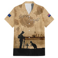 Australia ANZAC Day Family Matching Short Sleeve Bodycon Dress and Hawaiian Shirt HMAS Sydney I Chatham-Class Light Cruiser