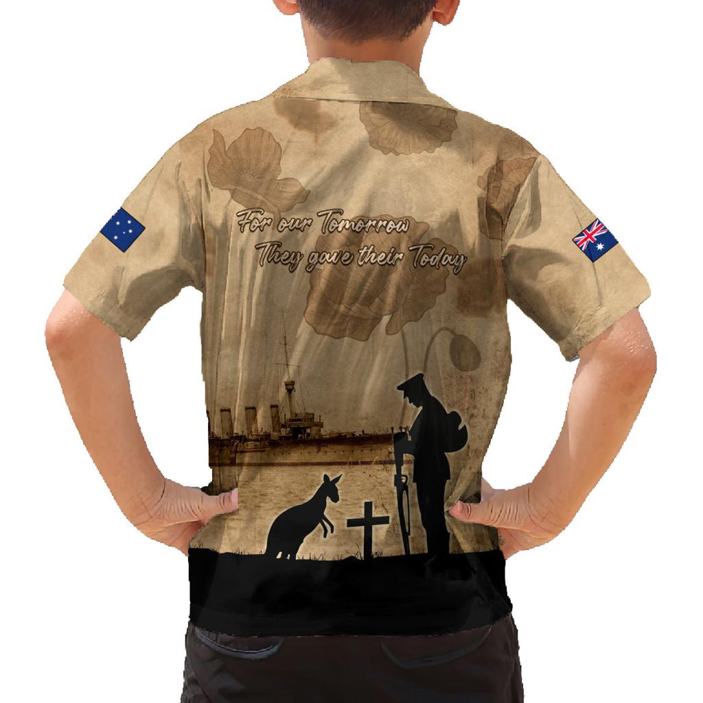 Australia ANZAC Day Family Matching Tank Maxi Dress and Hawaiian Shirt HMAS Sydney I Chatham-Class Light Cruiser