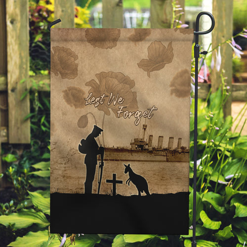 Australia ANZAC Day Garden Flag HMAS Sydney I Chatham-Class Light Cruiser