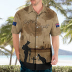 Australia ANZAC Day Hawaiian Shirt HMAS Sydney I Chatham-Class Light Cruiser