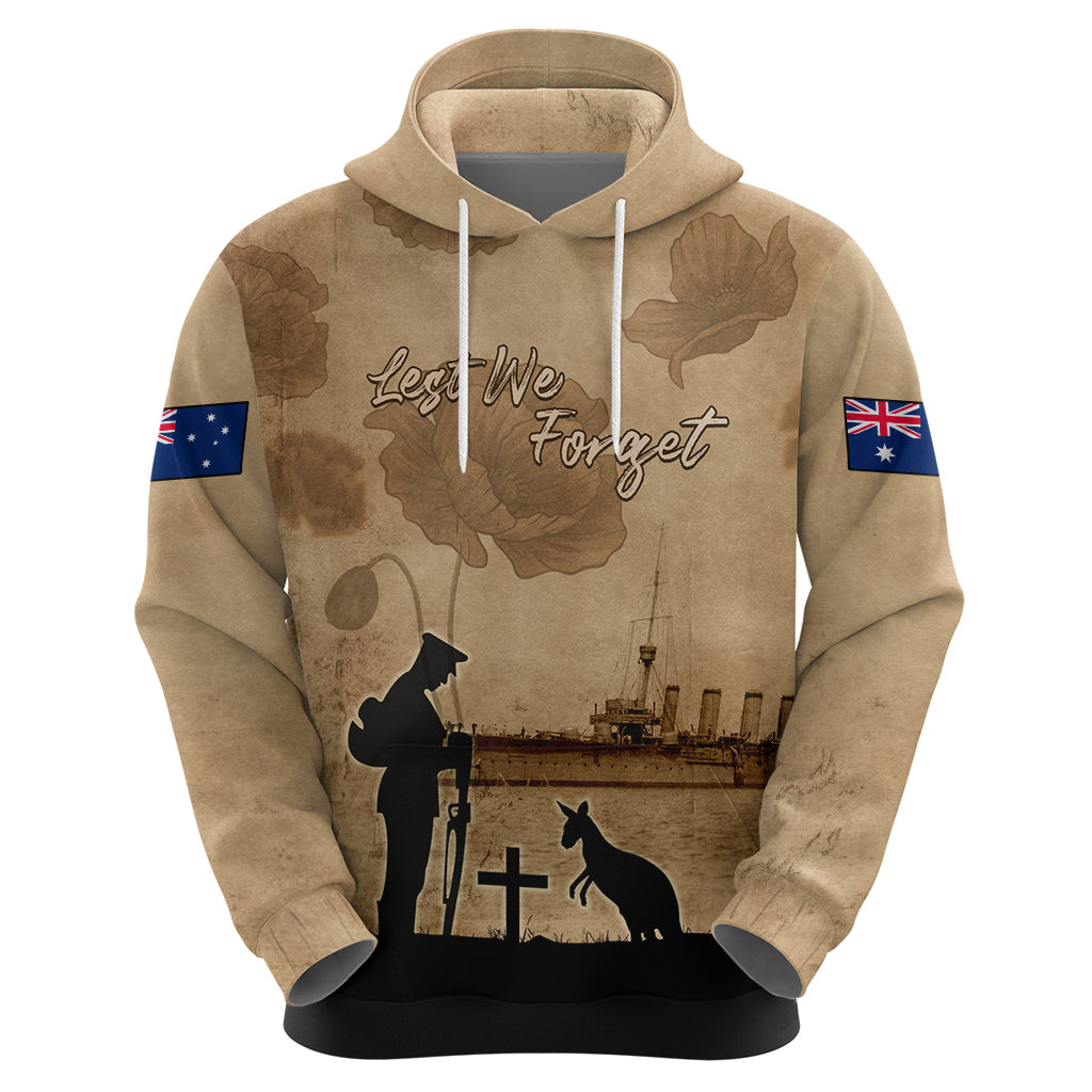 Australia ANZAC Day Hoodie HMAS Sydney I Chatham-Class Light Cruiser