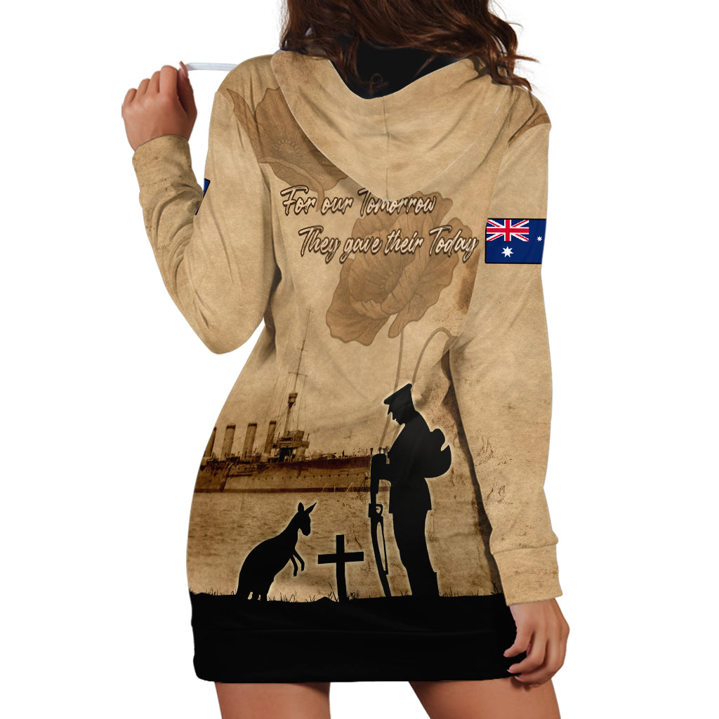 Australia ANZAC Day Hoodie Dress HMAS Sydney I Chatham-Class Light Cruiser