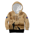 Australia ANZAC Day Kid Hoodie HMAS Sydney I Chatham-Class Light Cruiser