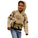 Australia ANZAC Day Kid Hoodie HMAS Sydney I Chatham-Class Light Cruiser