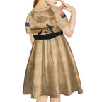 Australia ANZAC Day Kid Short Sleeve Dress HMAS Sydney I Chatham-Class Light Cruiser