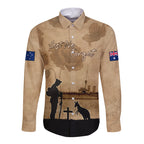 Australia ANZAC Day Long Sleeve Button Shirt HMAS Sydney I Chatham-Class Light Cruiser