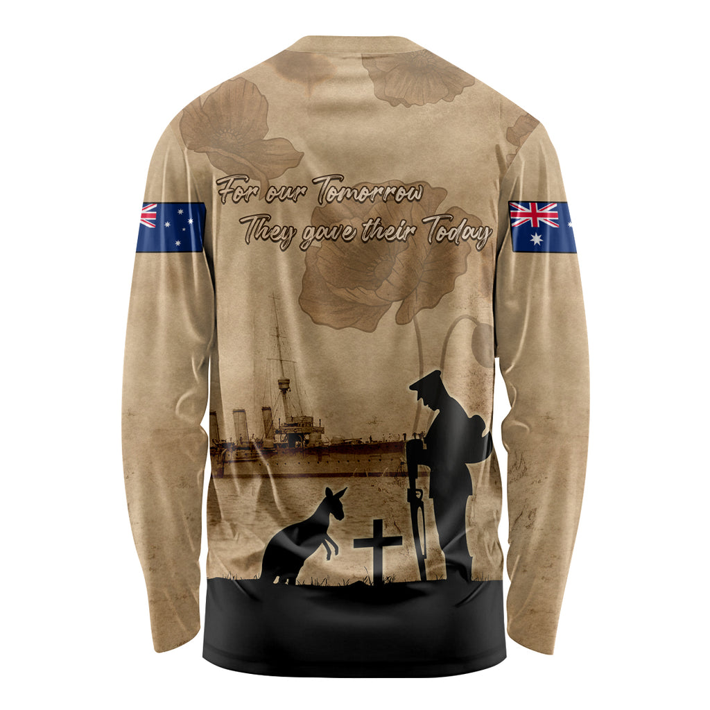 Australia ANZAC Day Long Sleeve Shirt HMAS Sydney I Chatham-Class Light Cruiser