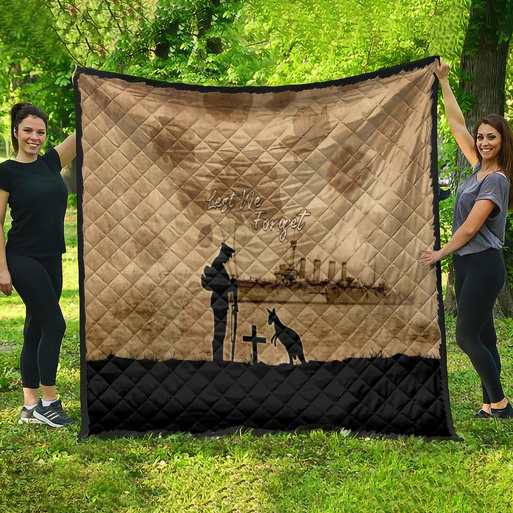 Australia ANZAC Day Quilt HMAS Sydney I Chatham-Class Light Cruiser