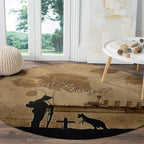 Australia ANZAC Day Round Carpet HMAS Sydney I Chatham-Class Light Cruiser