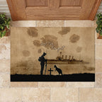 Australia ANZAC Day Rubber Doormat HMAS Sydney I Chatham-Class Light Cruiser
