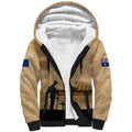 Australia ANZAC Day Sherpa Hoodie HMAS Sydney I Chatham-Class Light Cruiser